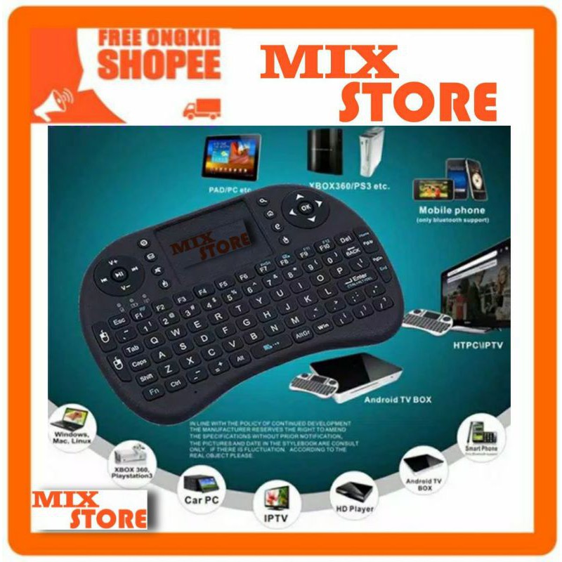 keyboard mini wireless dengan touch pad mouse i8 mini keypad wireless - mini keyboard wireless
