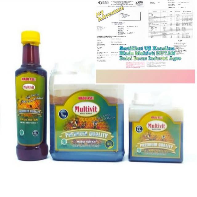 

Madu Asli Murni Hutan Multivit 500gr 500 gram LULUS LAB SNI MADU BBIA