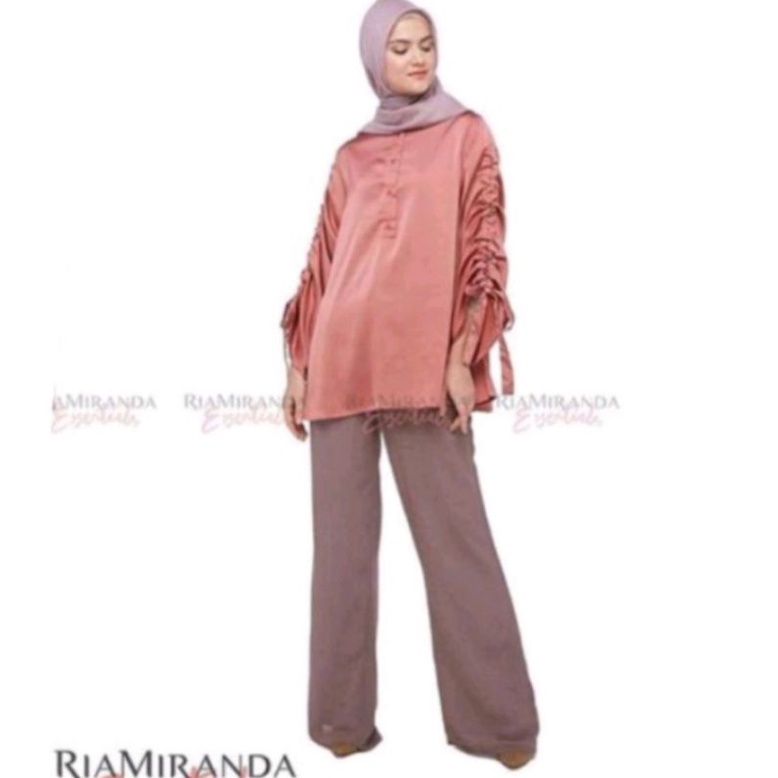 PRELOVED Yuan Top Deep Rose Ria Miranda Size S