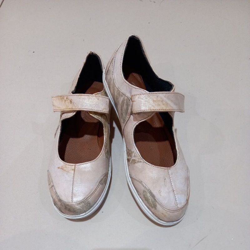 SEPATU BATIK ECOPRINT KULIT ASLI DOMBA FLAT SHOES