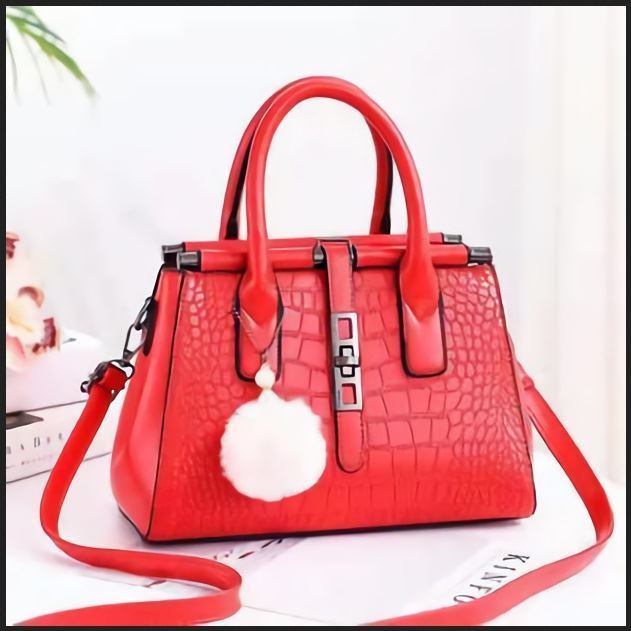 PROMO TERMURAH!!!  JX 185 HandBag Wanita Free Gantungan Pom-Pom - Tas Wanita Import Kualitas Premium