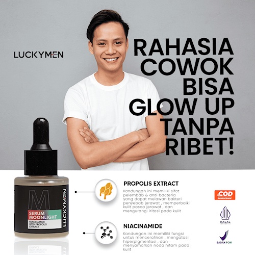 LUCKYMEN Serum Moonlight - Mencerahkan dan Mengobati Jerawat