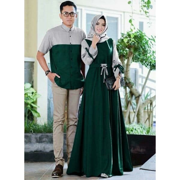 Baju Muslim sarimbit elegan couple putih busana muslim couple busana muslim pasangan cowok cewek