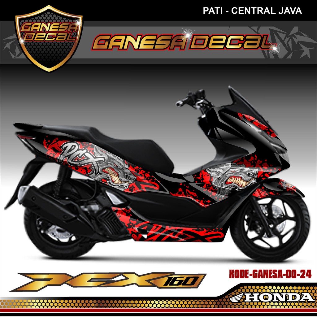 Decal Sticker - Dekal Stiker Honda PCX 160 2021 Fullbody New Desain HIU Terbaru Kode GD 21.24