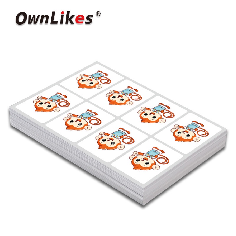 10 Pcs Stiker Label Kertas Kosong Ukuran a4 Multi Grid
