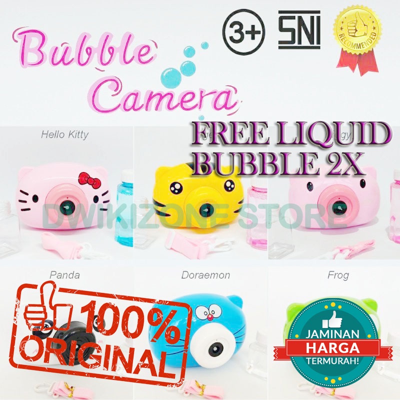 [100% ORIGINAL] BUBBLE CAMERA MUSIC KAMERA MUSIK GUN GELEMBUNG MAINAN BABEL SABUN ANAK BERKUALITAS