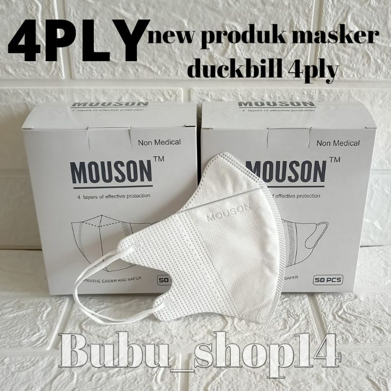 Masker duckbill mouson 4ply 1box isi 50 pcs