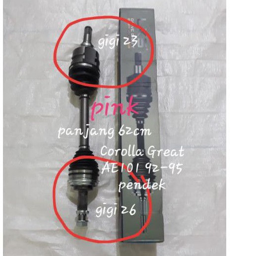 New Drive Shaf As Kopel Komplit CV Joint Komplit Corolla Great AE101Kiri Pendek Best Quality