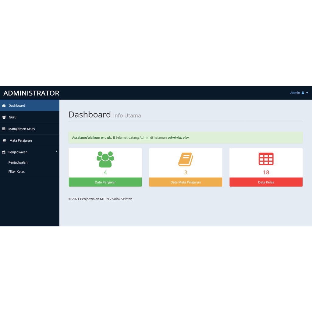 Source Code Php Penjadwalan Mata Pelajaran Untuk Sekolah Sederhana Dengan Php Mysqli