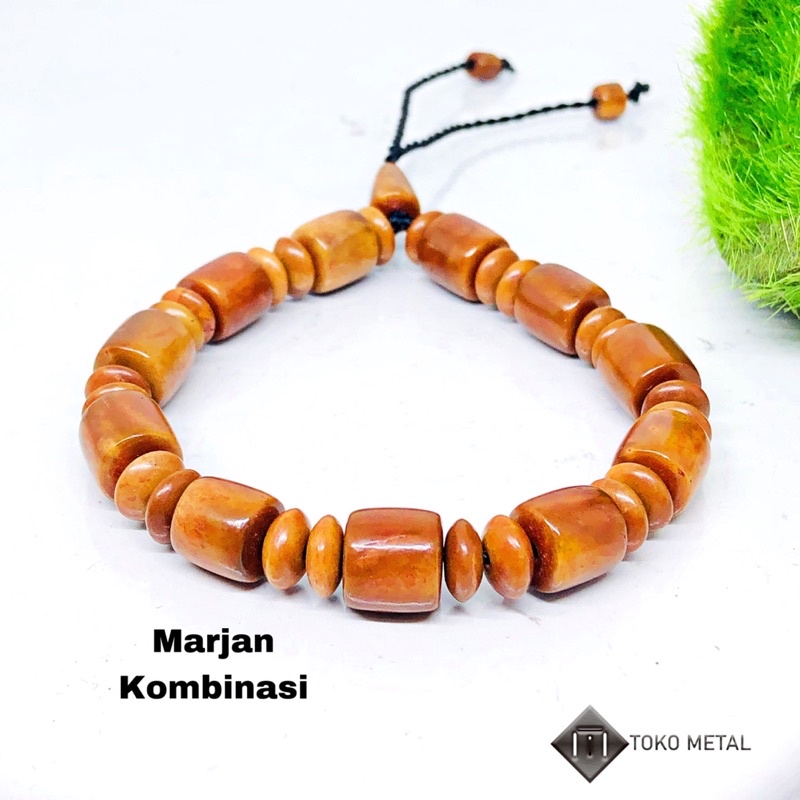 Gelang Tangan Kayu Kaokah Asli Warna Coklat Original Wanita/Pria [ Toko Metal ]