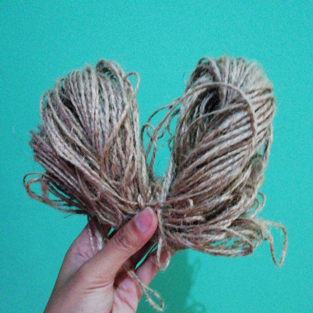 100m 2 Mm 100 Meter Tali Rami Goni Hemp Rope Jute 2 Mm  2 Ply 2mm Lemes Eceren Per 100 Meter Grosir