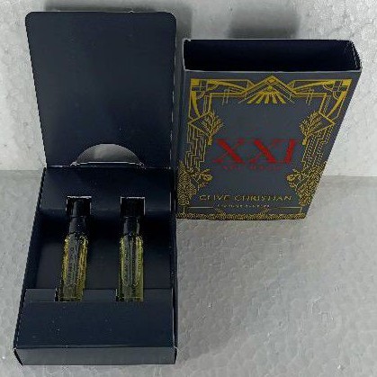 Vial Set Parfum OriginaL Clive Christian XXI Art Deco 2 Pc Cypress &amp; Vanilla Orchid