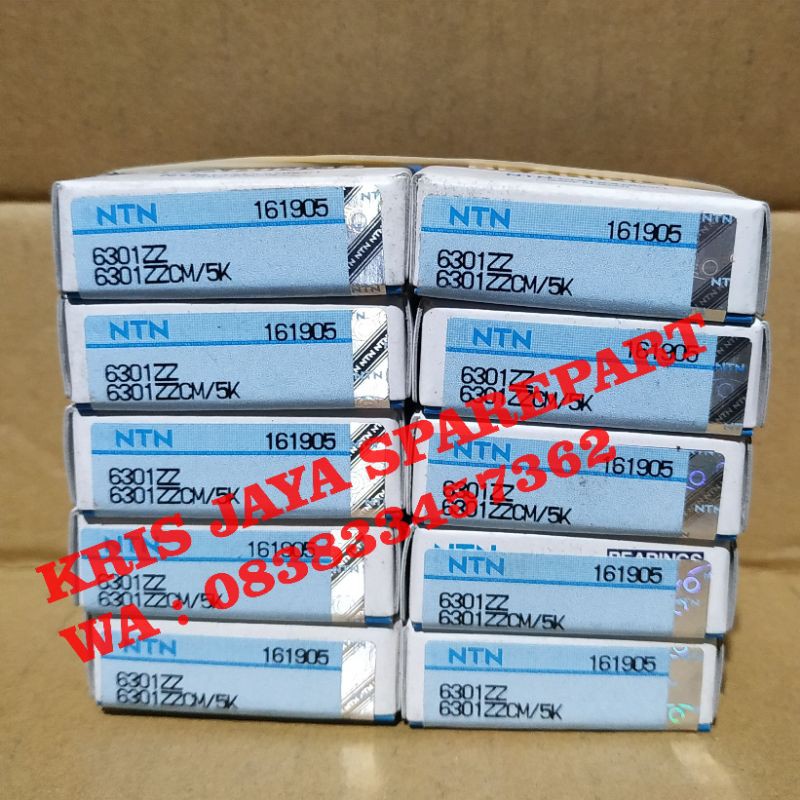 bearing 6301 zz merk ntn japan