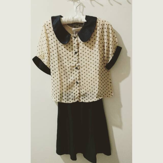 Prelove Dress menyusui coklat polkadot