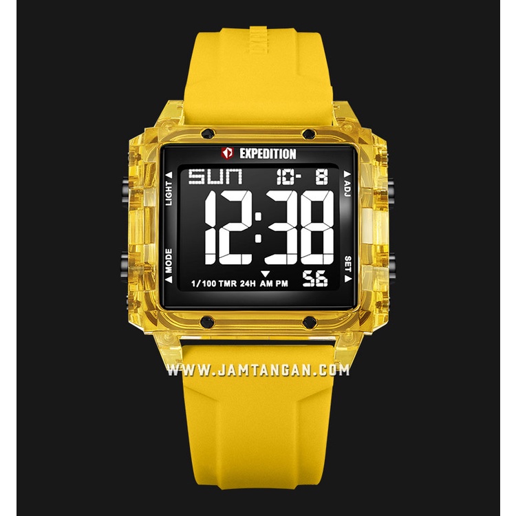 Expedition E 6817 MH RIGBAYL Digital Dial Yellow Rubber Strap