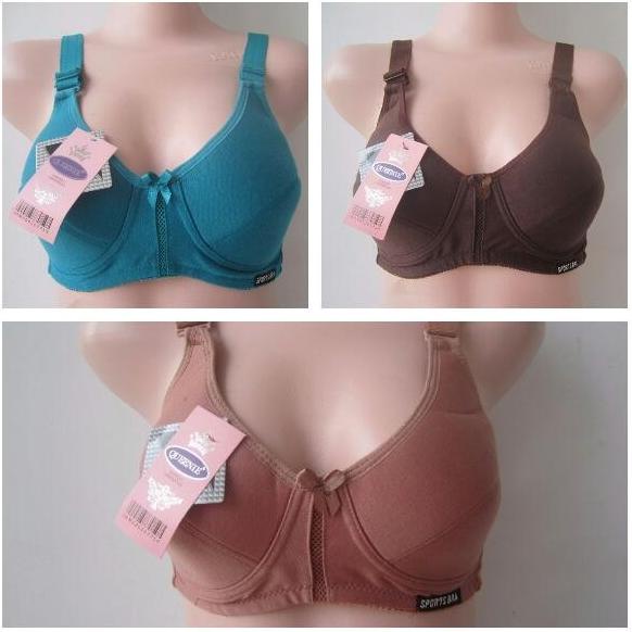 [KODE BAQ] Big Size Bra BH Beha Wanita Tanpa Kawat Ukuran Besar Queenie Jumbo Big Size uk. 40 42 44 