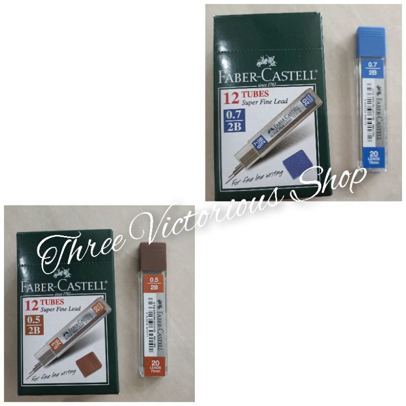 

Original isi pensil mekanik Superfine lead faber Castell 2B