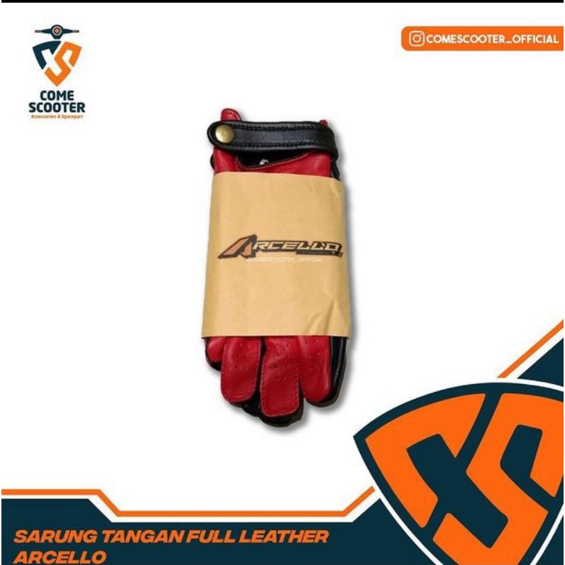 SARUNG TANGAN FULL LEATHER ARCELLO RED