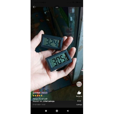 Termometer digital mini ruang kamar interior dashboard mobil meja dinding alat ukur suhu temperatur thermometer