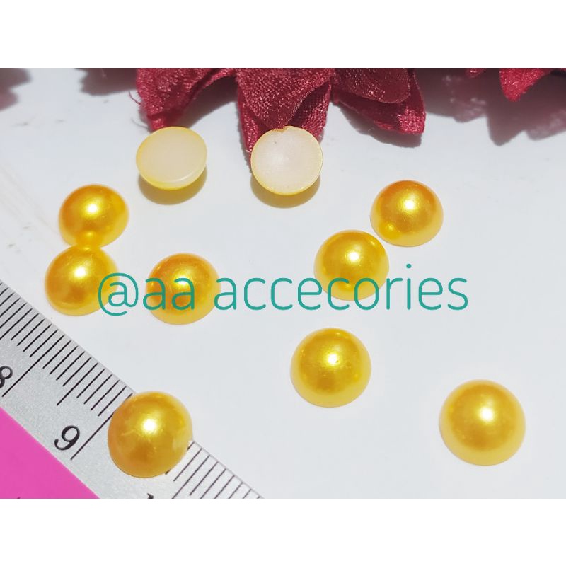 Mutbel mutiara belah 8mm isi 25bh KUNING