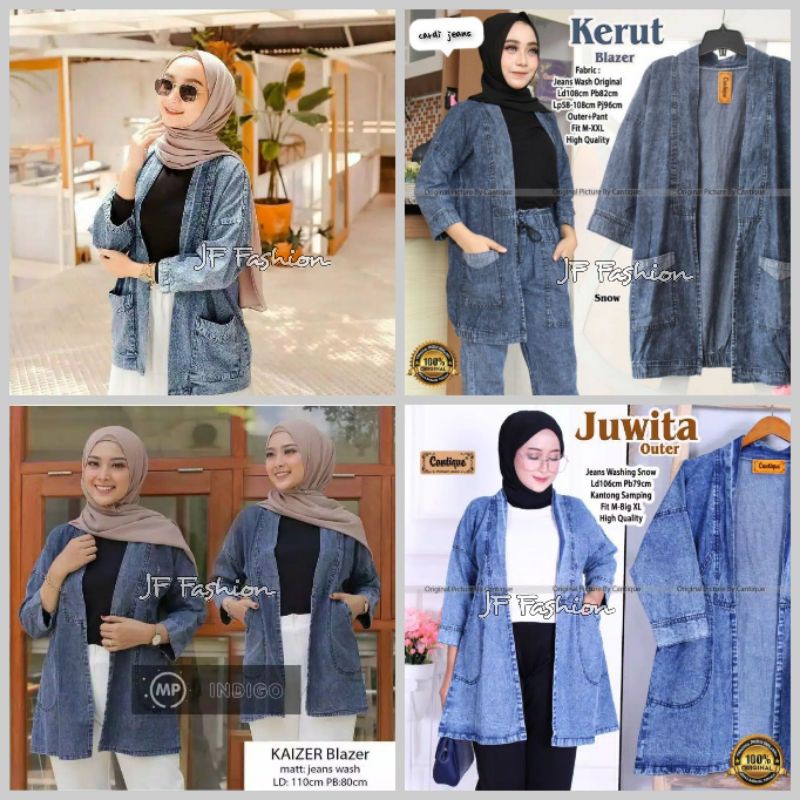 Outer/Kardigan Jeans snow //JF604