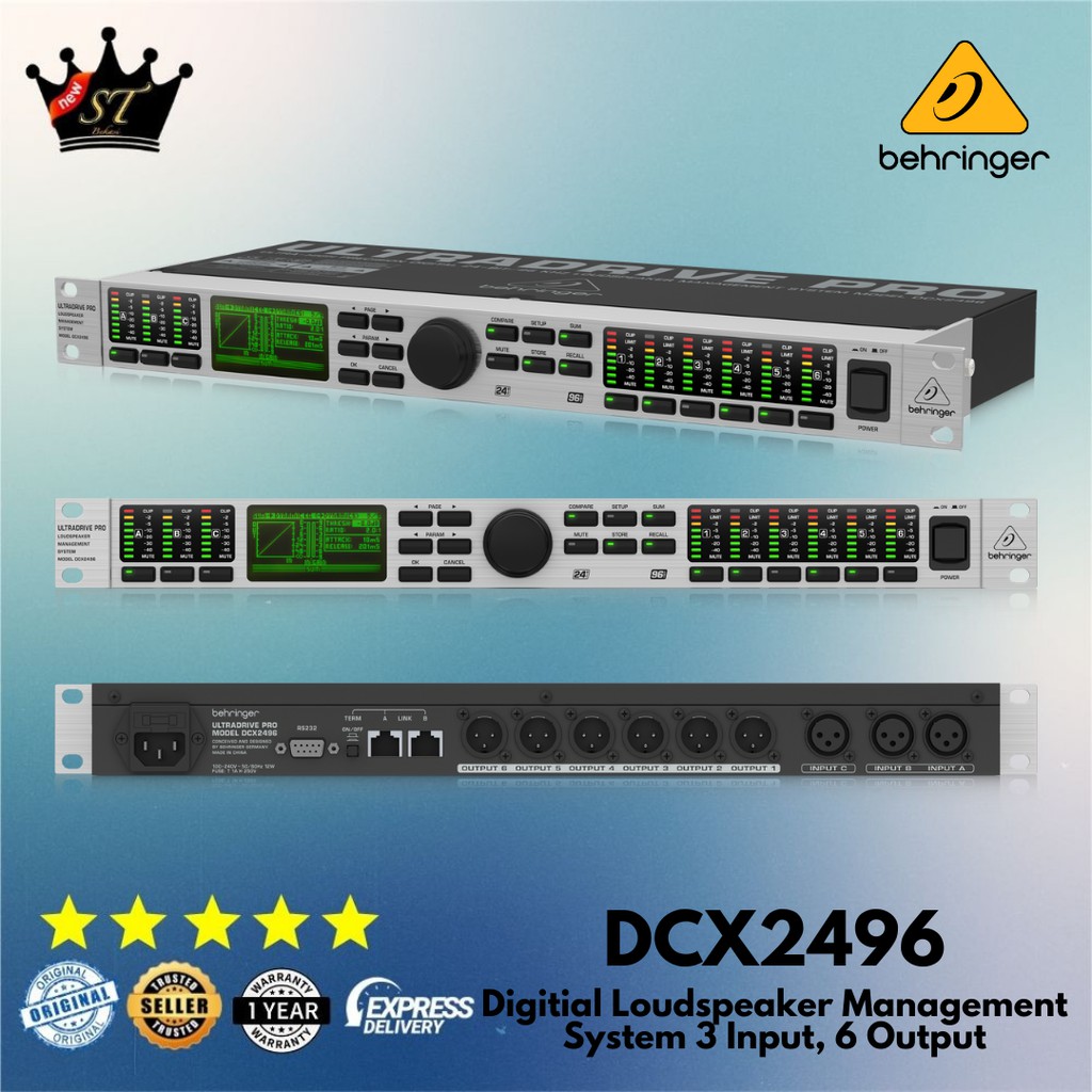 Behringer DCX2496 DCX-2496 DCX 2496 DLMS Speaker Management Crossover