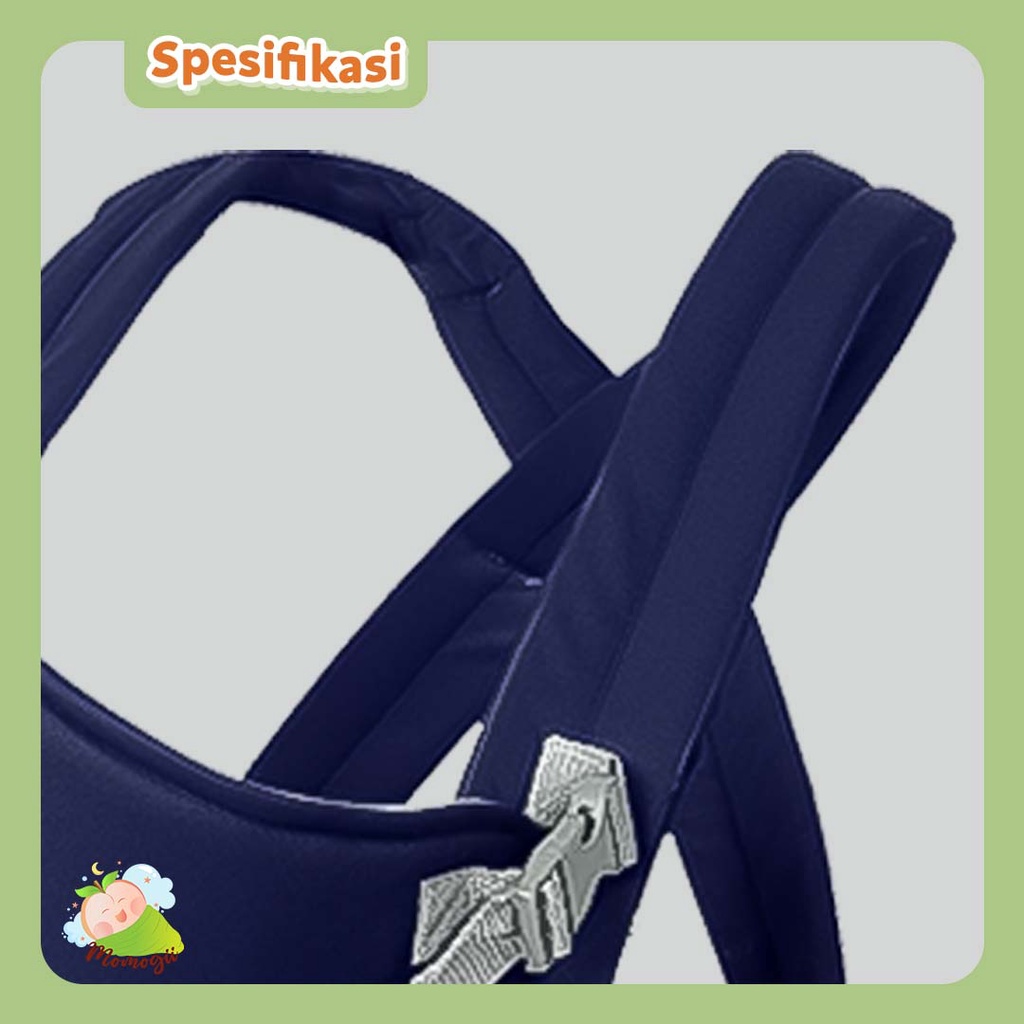 MOMOGII Gendongan Depan Anak Model Kangguru Baby Carrier Hipseat Kualitas Import