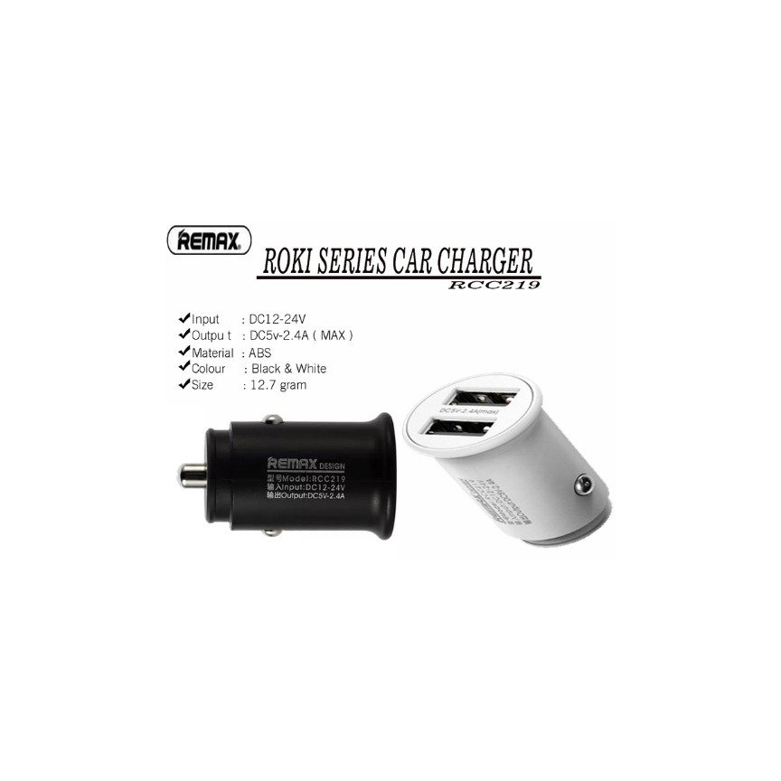 REMAX ROKI SERIES 2 USB 2,4A CAR CHARGER RCC219