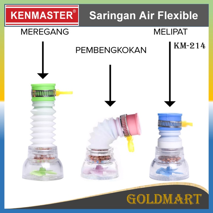 Saringan Air Flexible Original Kenmaster Filter Kran Air / Penyaring Air KM-214