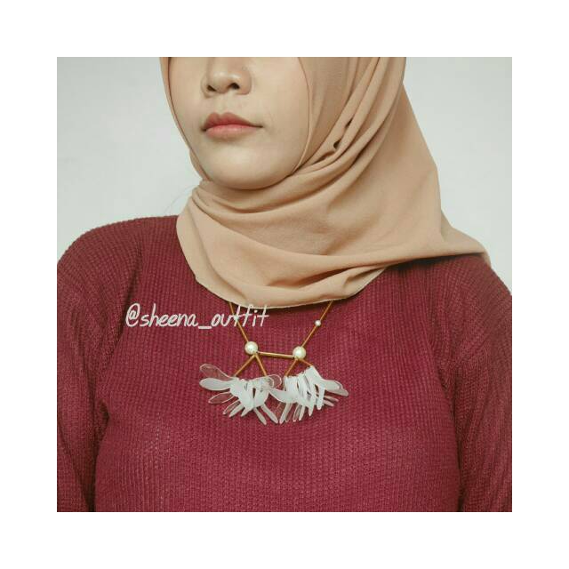 Premium necklace / kalung hijab / kalung Fashion / kalung mutiara / aksesoris simple/ kalung elegant