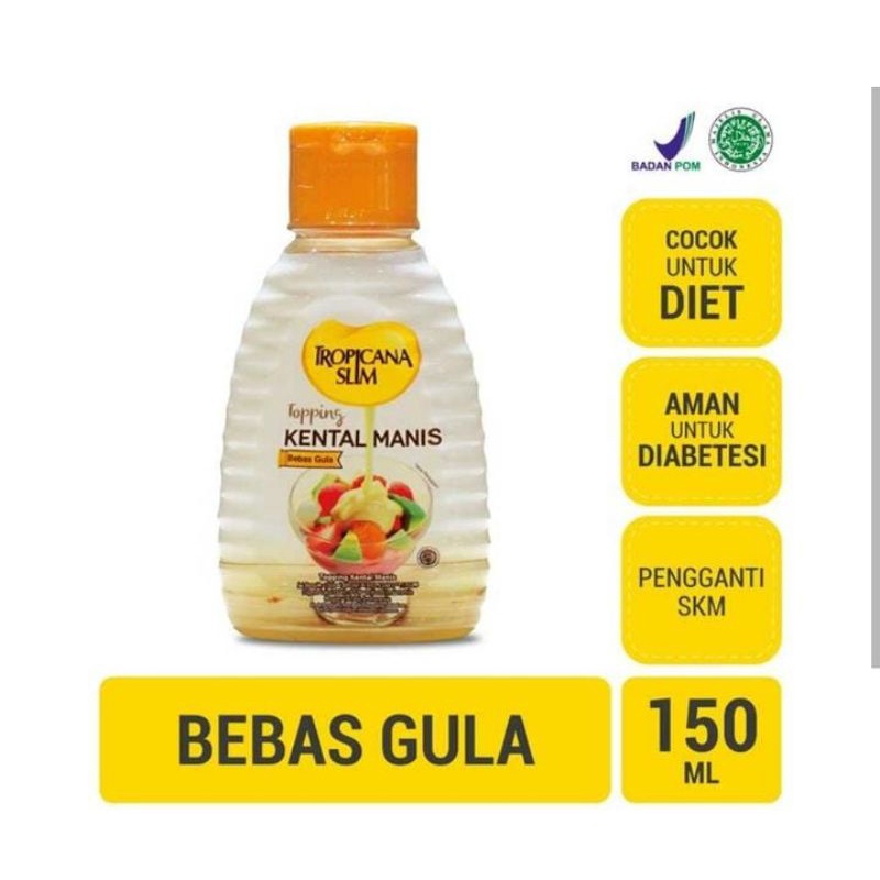 

Tropicana Slim Topping Kental Manis Bebas Gula 150 ml