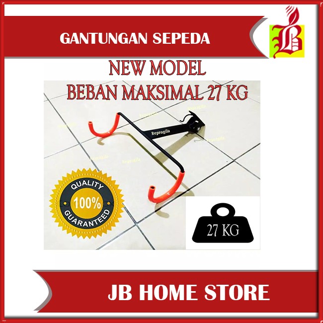 GANTUNGAN SEPEDA,RAK SEPEDA,BRACKET SEPEDA DINDING,BIKE HANGER SEPEDA - MERAH