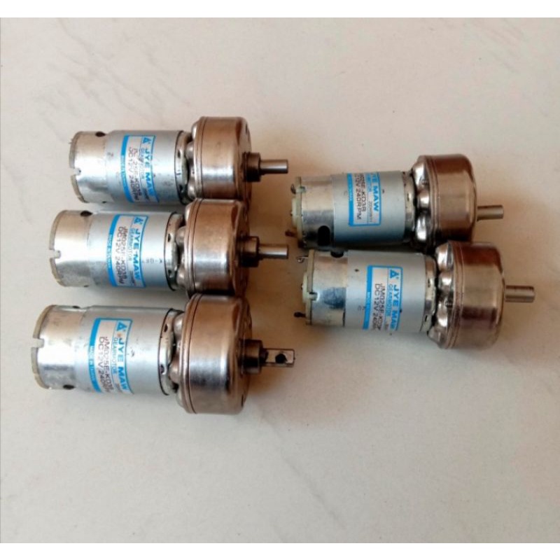 Dc Motor Metal Gearbox Jye Maw 12V 240Rpm