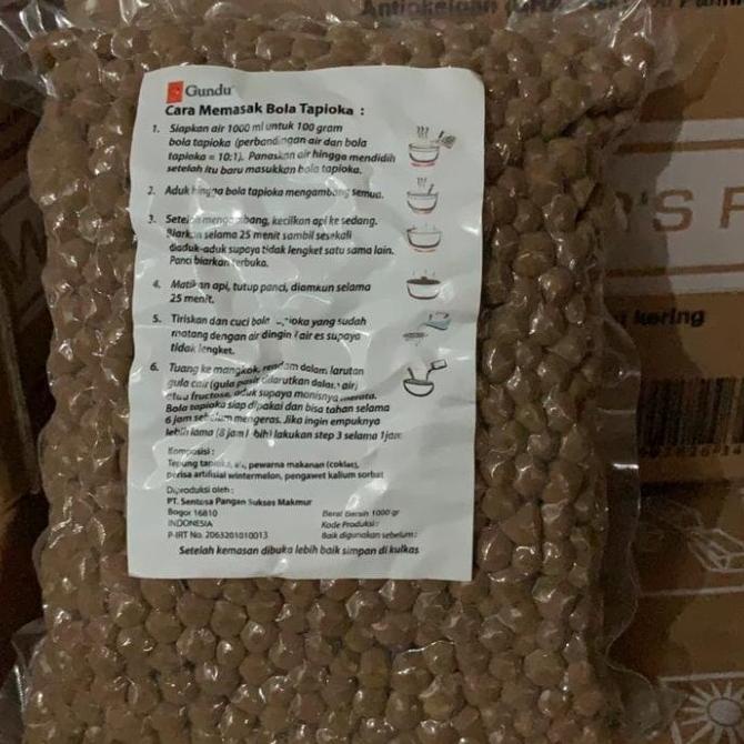 

Bola Tapioka / Boba / Bobba / Pearl Bubble Gundu 1 KG