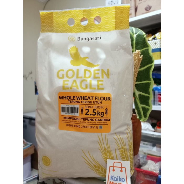 

BISA COD Golden Eagle Tepung Gandum Halus (Whole Wheat) 2,5 Kg