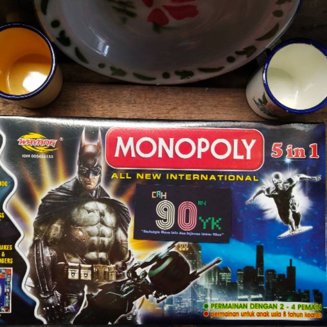 MONOPOLI Internasional 5 in 1 ukuran Besar.Mainan Monopoly jadul 90an MURAH.