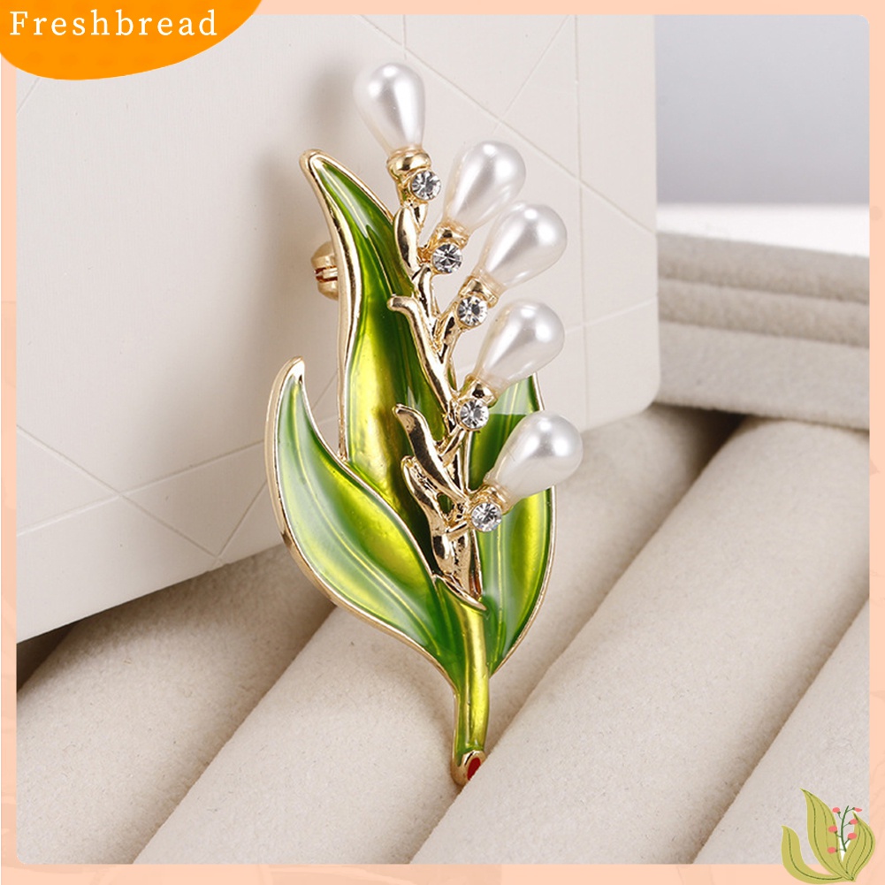 [ TERLARIS]Rhinestone Faux Pearl Tree Leaf Brooch Pin Fashion Women Party Jewelry Gift