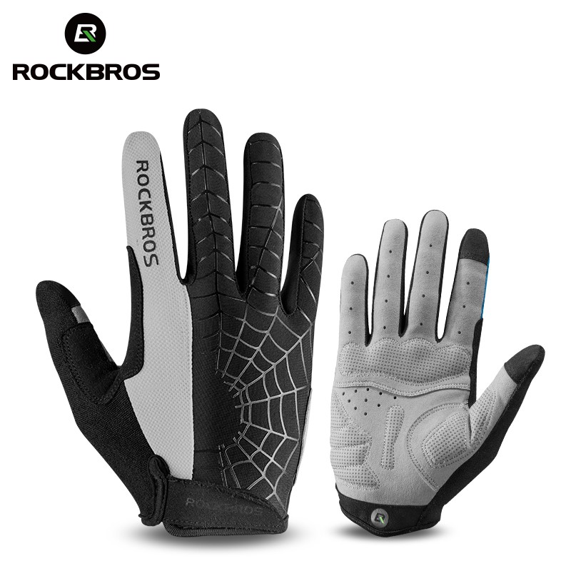 Rockbros Sarung Tangan Spider Full Finger Sepeda Fitness - BLACK