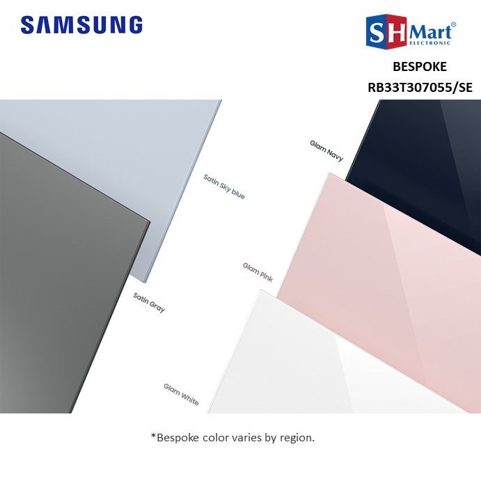 SAMSUNG KULKAS 2 PINTU BESPOKE BOTTOM FREEZER RB33T307055SE / RB33T KAPASITAS 328 LITER MEDAN