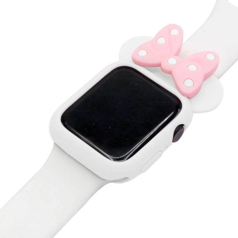 Strap Silikon Motif Mickey Minnie Mouse Untuk Apple watch Seri 6 4 3 2 1 5 40MM 44MM 38MM 42MM