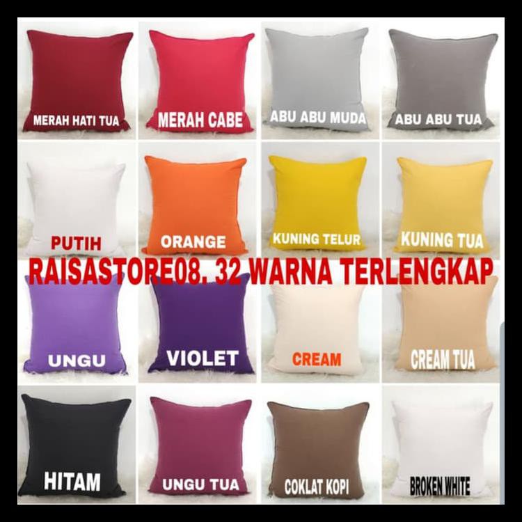 Sarung Bantal Kursi / Sofa Polos 40 X 40 Cm Termurah