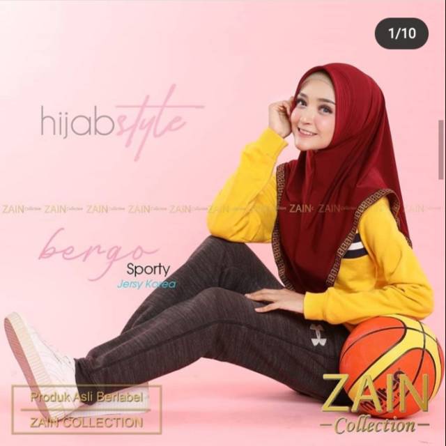 RESTOCKBergo sporty hijab original by Zain | Shopee Indonesia