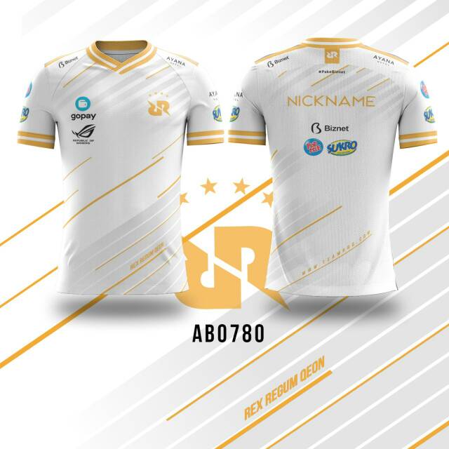 Kaos Jersey Team RRQ White Bigetron Evos Onic Aura 2020