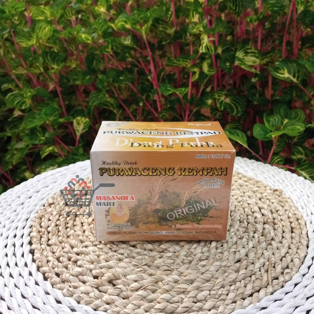 PURWACENG ORIGINAL REMPAH DIENG  PURBA 1 BOX (4 dan 10 Sachet) Purwaceng Asli Dieng Penambah Stamina