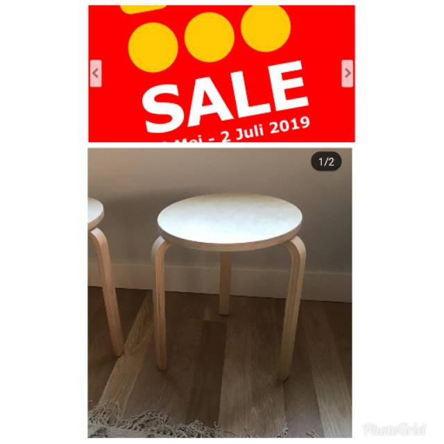Frosta Bangku Kursi Kayu Ikea Stool