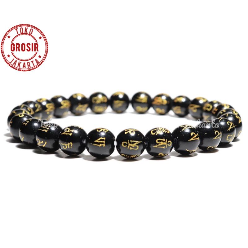 Gelang Batu Mantra Buddha 8Mm 10Mm