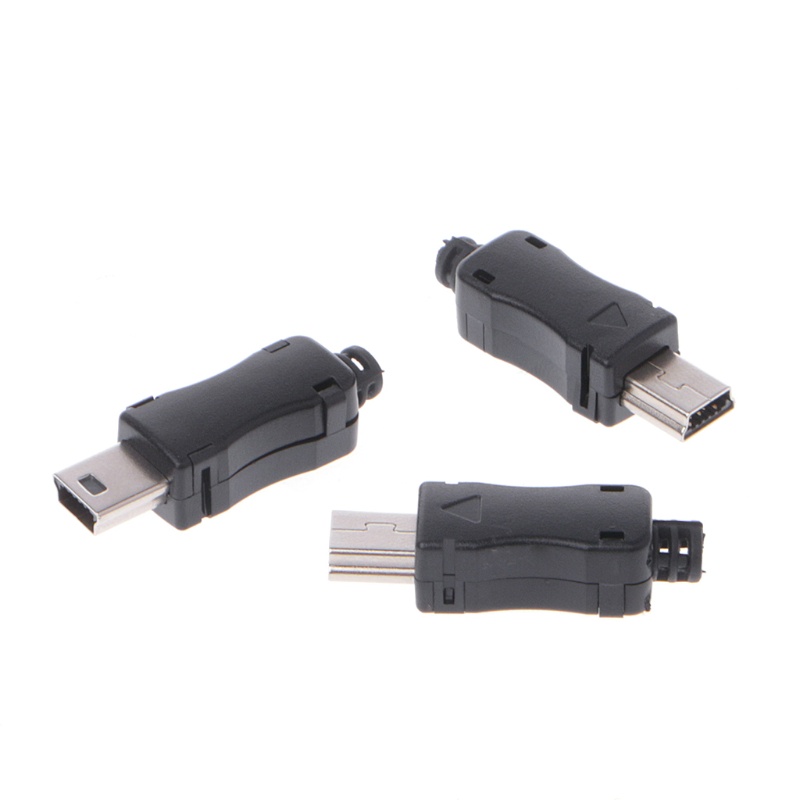 10 Set Soket Plug Mini Usb 2.0 5 Pin Dengan Konektor Plastik