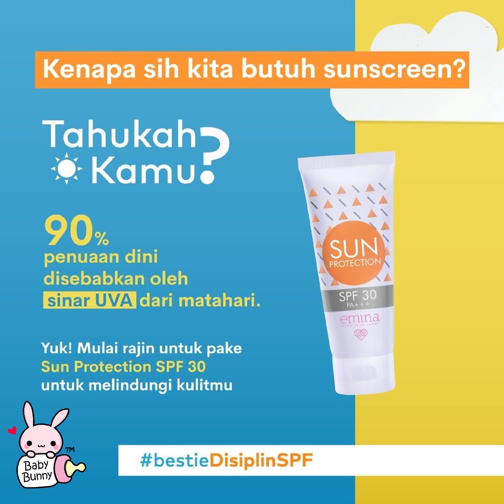 ❤ BELIA ❤ EMINA Sun Protection SPF 30 PA+++ 60mL | Emina Sun Battle SPF 45 | 30 PA+++ 30mL Sunscreen Skin Buddy