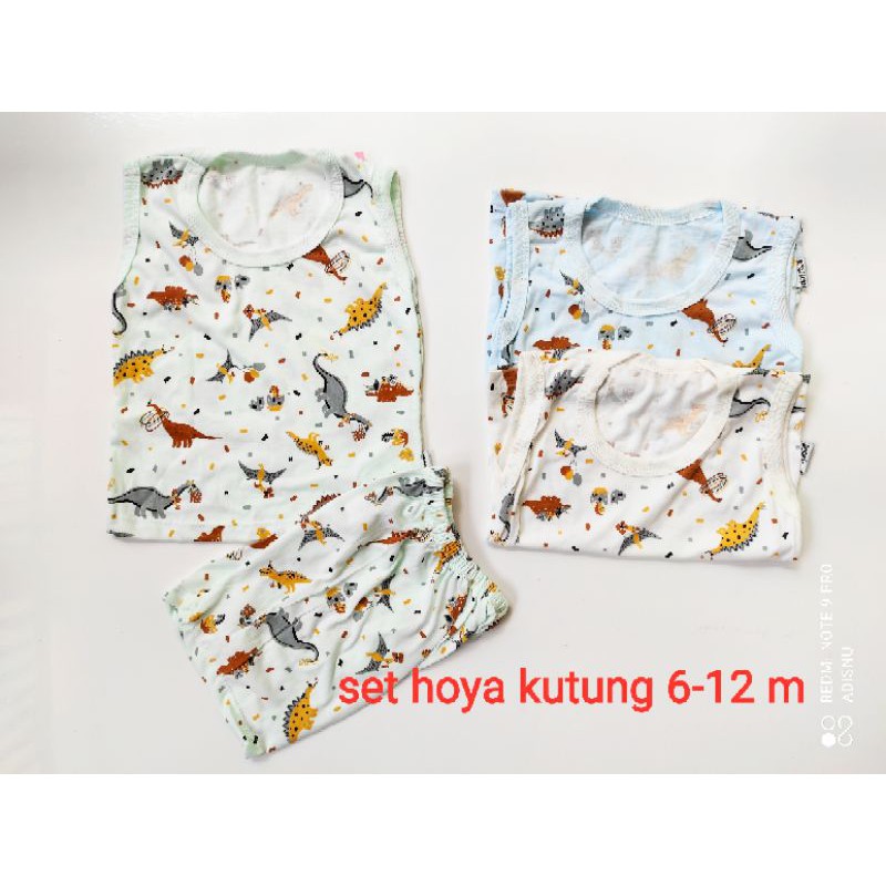 Setelan Piyama Bayi Kutung HOYA508 Bahan Katun Ukuran All Size