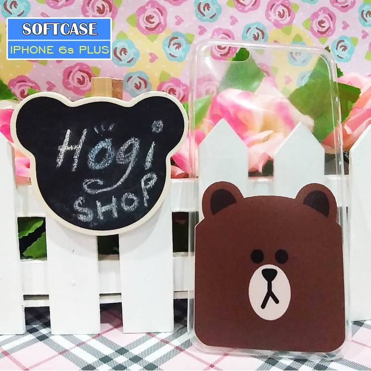 Iphone 6+ - Softcase Custom Case Casing Gambar Beruang